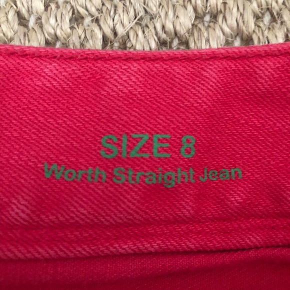 Lilly Pulitzer, Coral Red, Straight Leg Denim - Picture 3 of 6